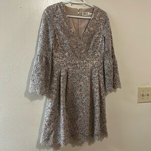 Eliza J Lace 3/4 Bell Sleeve Dress Size 6